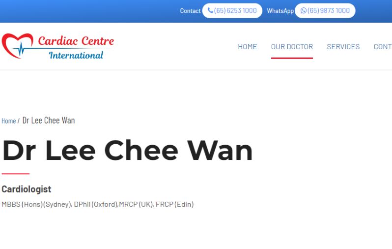 Dr Lee Chee Wan heart surgeon